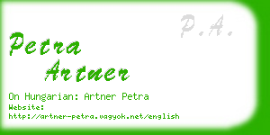 petra artner business card